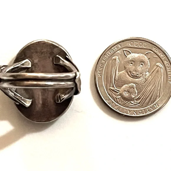 🦚🥀👑Vintage Navajo Sterling Silver Picture Jasper Ring